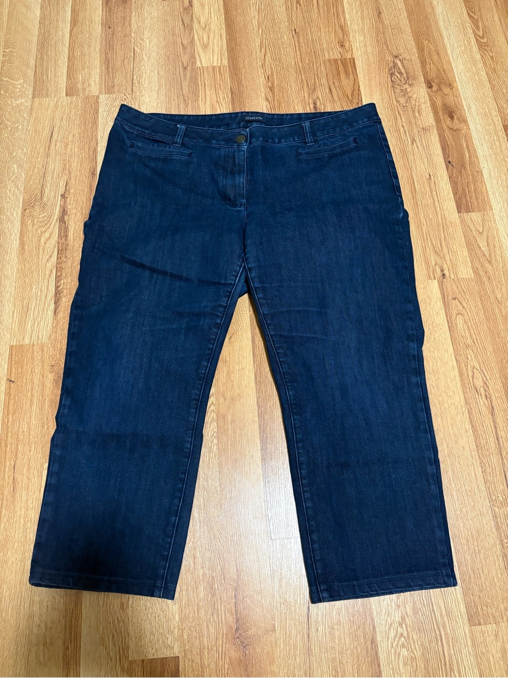 Lands' End Deep Indigo Cropped Ankle Jeans